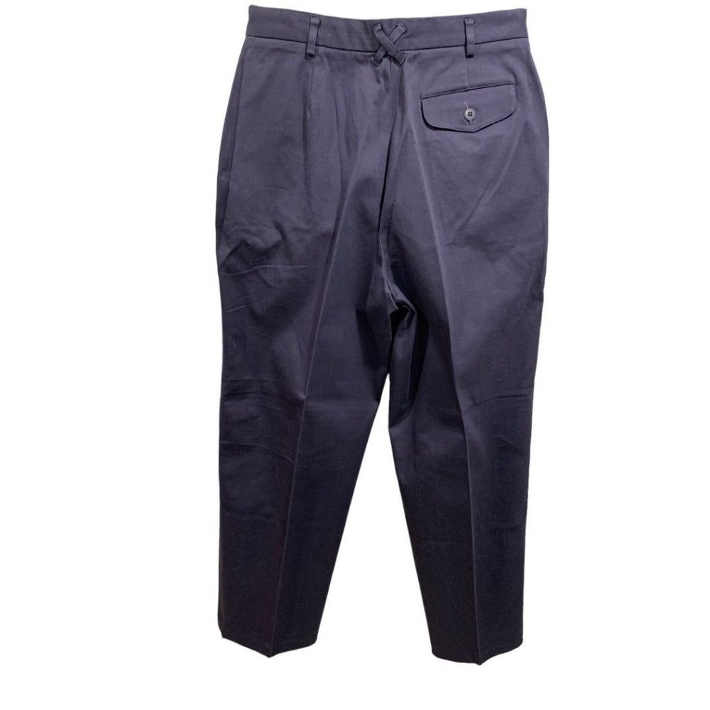 Size 10 Izod Women's Navy Blue Stretch Cotton Chino Pants New Y2K - Picture 6 of 8